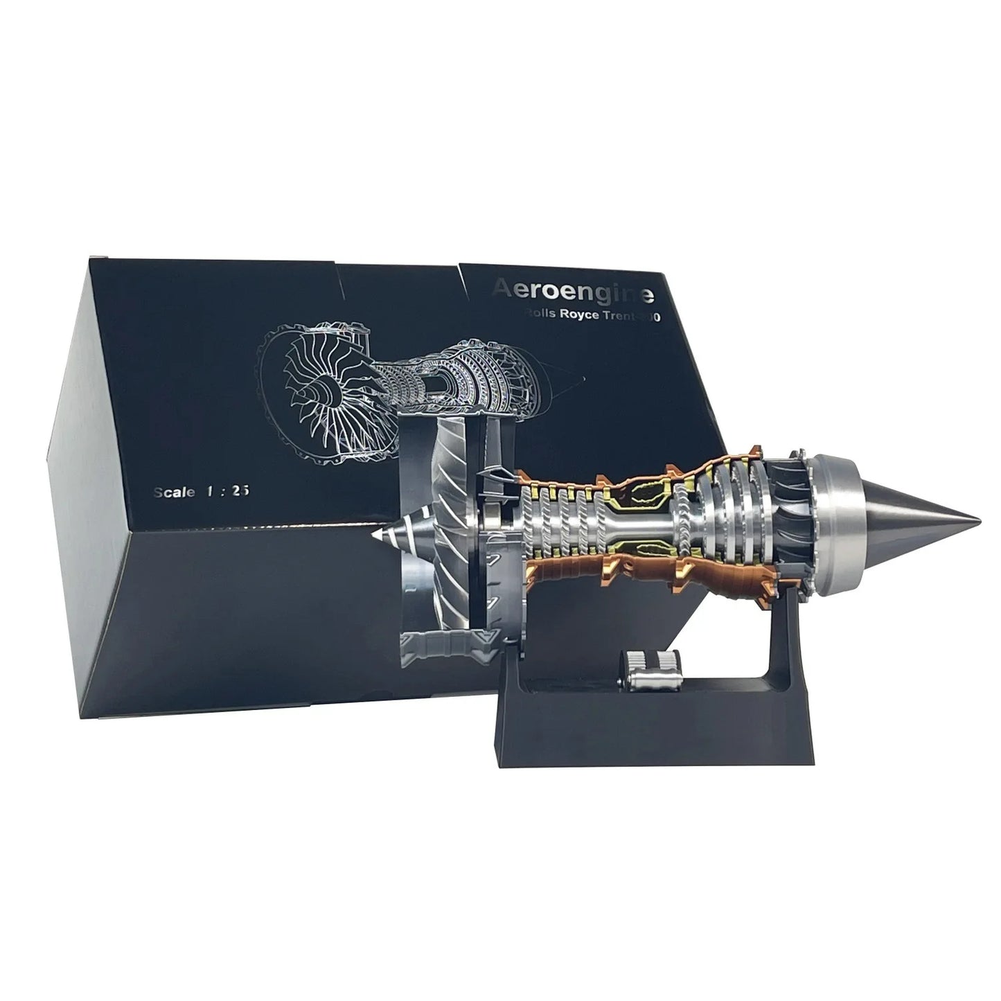 Rolls Royce Aircraft Turbofan Engine Model Science Experiment Jet Engine with Charging Function and Variable Speed