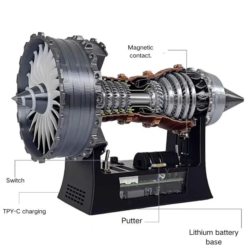 Aviation aircraft engine violent brushless motor super turbofan engine model decoration can start engine desktop decoration