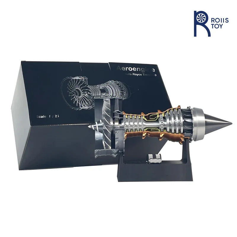 Rolls Royce Aircraft Turbofan Engine Model Science Experiment Jet Engine with Charging Function and Variable Speed