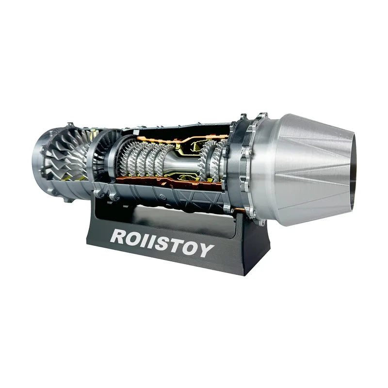 3D Printed J20 Fighter Jet Engine Model Toy Electric Powered Aircraft Model Turbojet Engine Building Construction Toy Kit