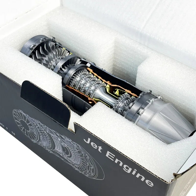 3D Printed J20 Fighter Jet Engine Model Toy Electric Powered Aircraft Model Turbojet Engine Building Construction Toy Kit
