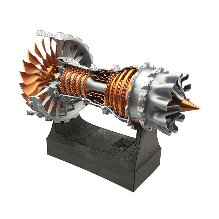 8.7" TR900 Turbofan Aircraft Engine 3D Printing Model Mini Turbo Fan Engine Assemble Aircraft Engine Model
