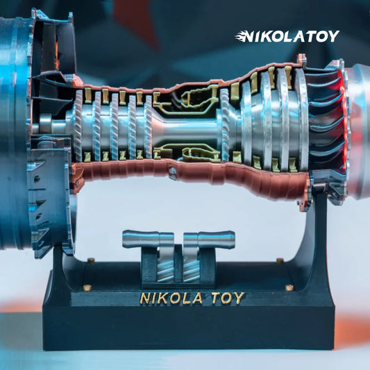 Nikolatoy Rrtrent 900 Aircraft Turbofan Engine Model Speed Control Tail Flame Lamp Effect Vortex Jet Desktop Ornament