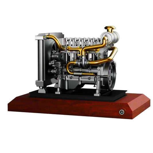 New TECHING Diesel Engine Model Metal Assembly Can Start The Mini Engine Mechanical Assembly Toy