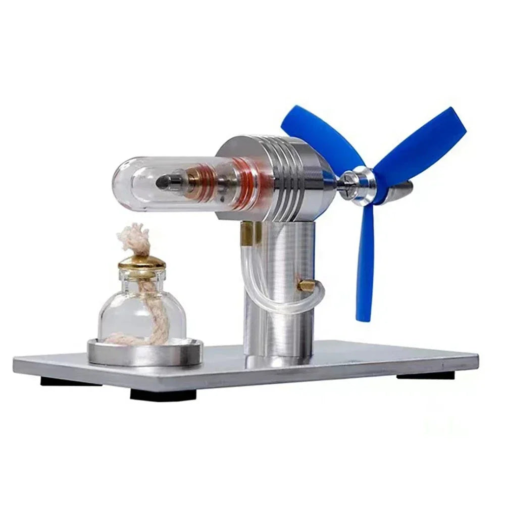 Stirling Fan Engine Model Metal Material Steam Physics Science Experiment Engine Educational Model Toy