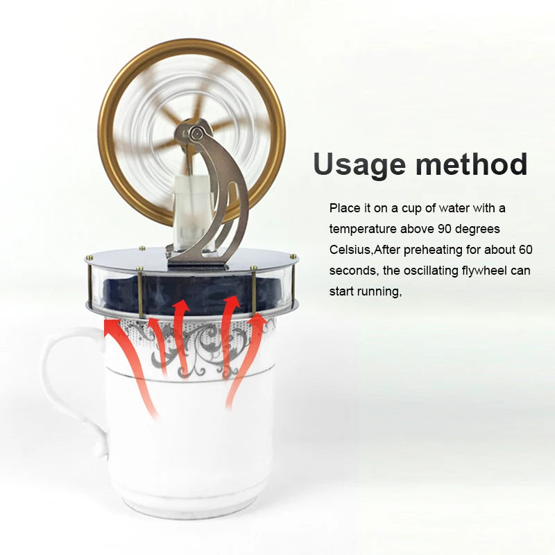 Cryogenic Stirling Engine Model Puzzle Toys Children Adult DIY Experimental Temperature Differential Machine Stirling Engine