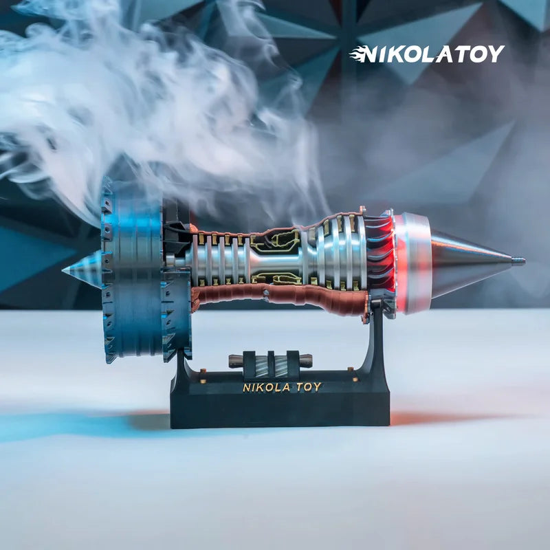 Nikolatoy Rrtrent 900 Aircraft Turbofan Engine Model Speed Control Tail Flame Lamp Effect Vortex Jet Desktop Ornament