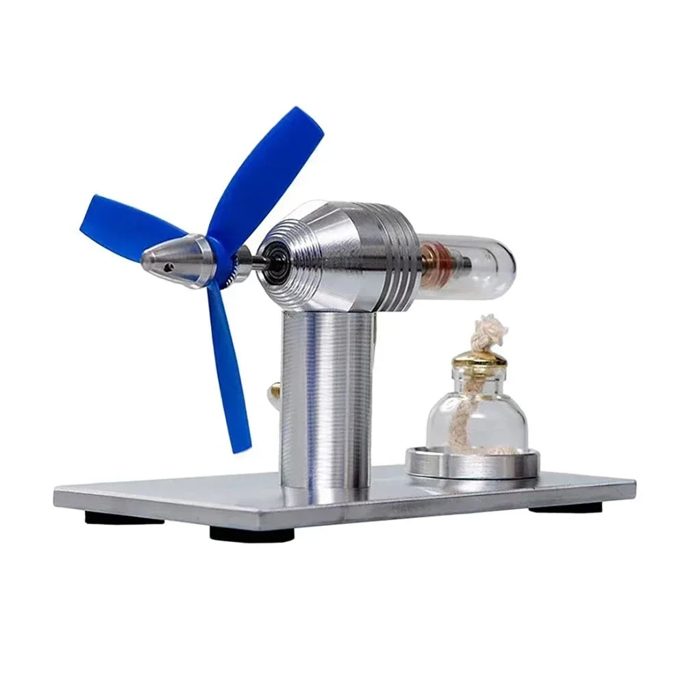 Stirling Fan Engine Model Metal Material Steam Physics Science Experiment Engine Educational Model Toy