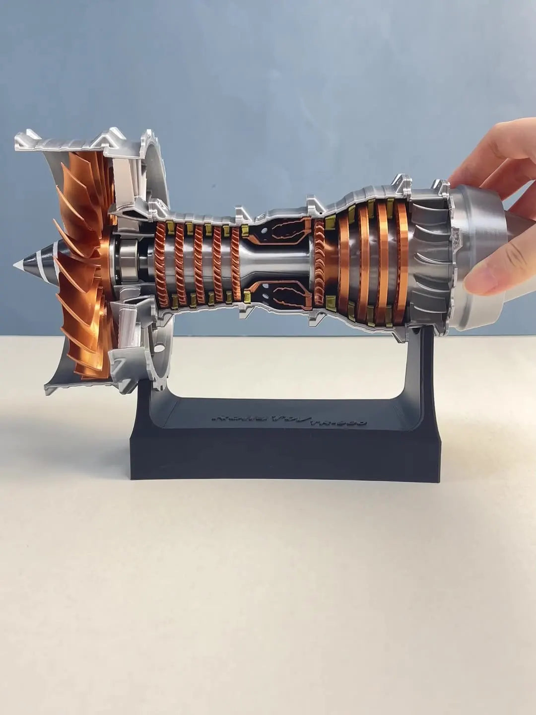 Aircraft engine model can start aircraft turbine engine assembly toy ornament, children's birthday gift