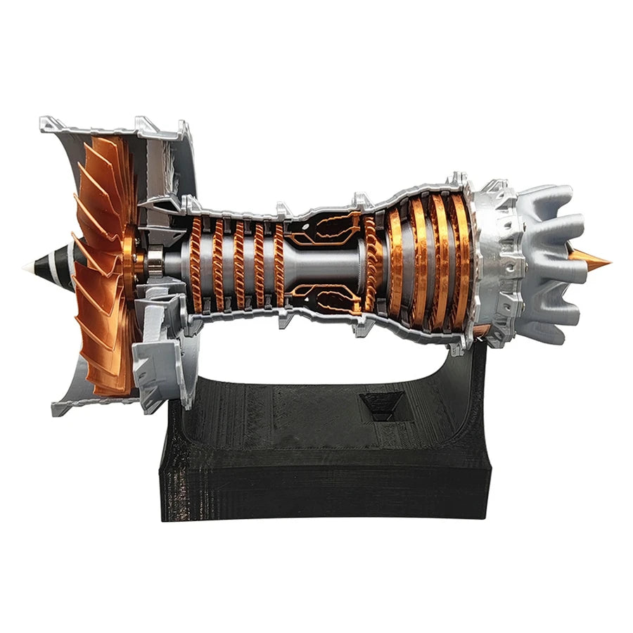 8.7" TR900 Turbofan Aircraft Engine 3D Printing Model Mini Turbo Fan Engine Assemble Aircraft Engine Model