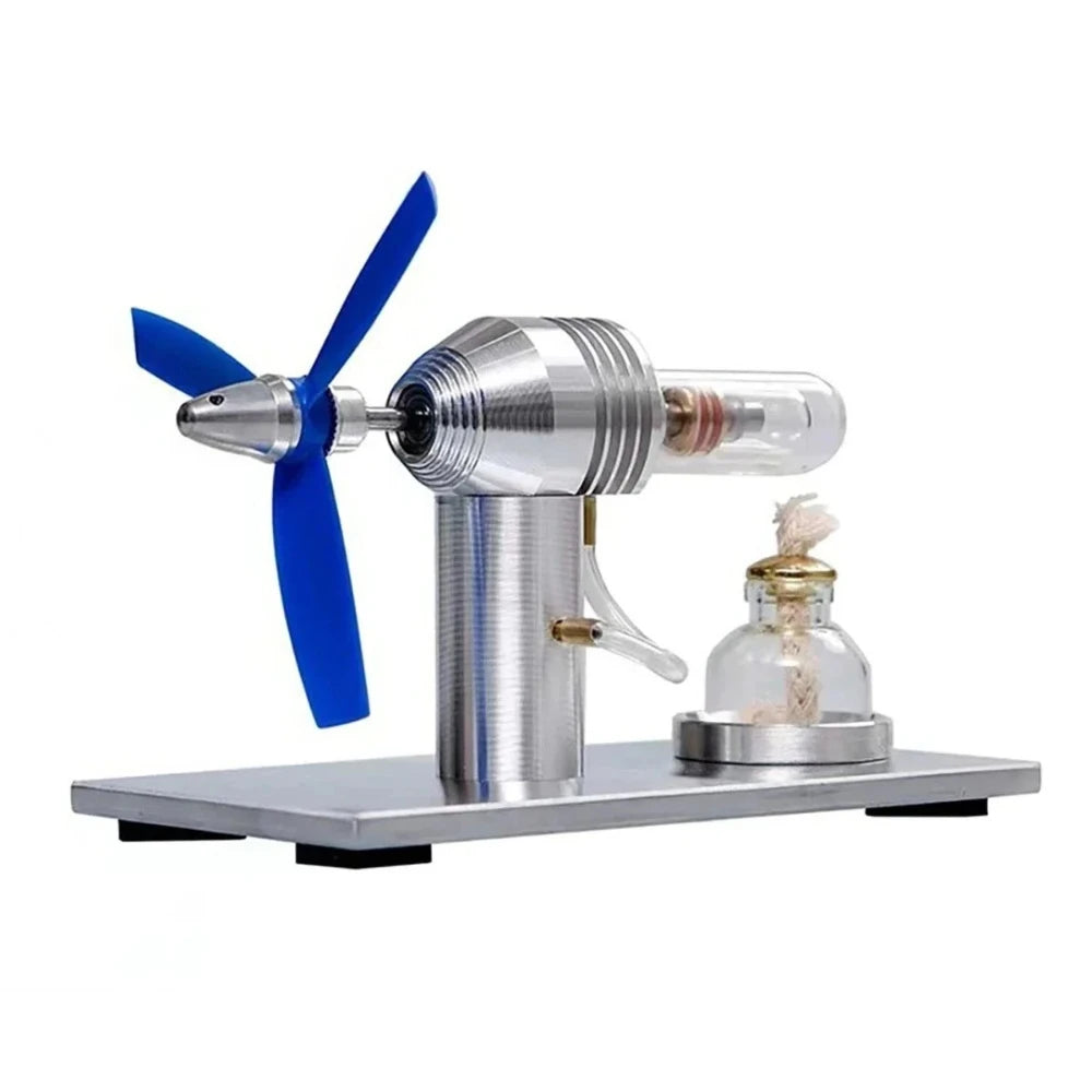 Stirling Fan Engine Model Metal Material Steam Physics Science Experiment Engine Educational Model Toy