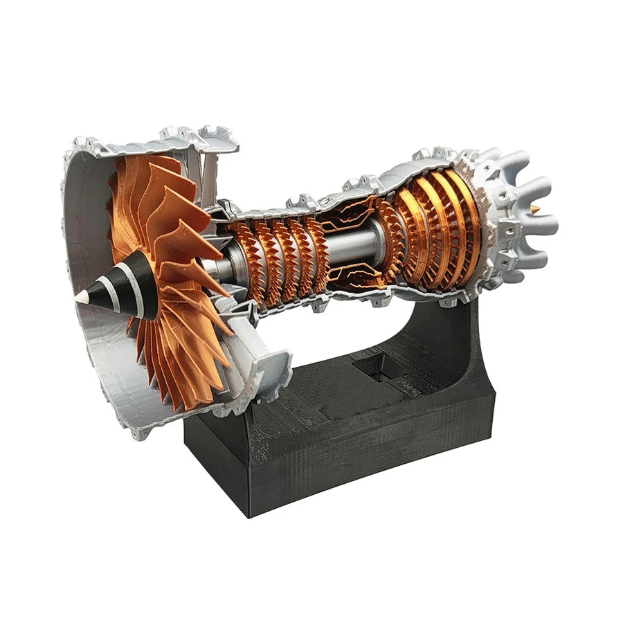 8.7" TR900 Turbofan Aircraft Engine 3D Printing Model Mini Turbo Fan Engine Assemble Aircraft Engine Model