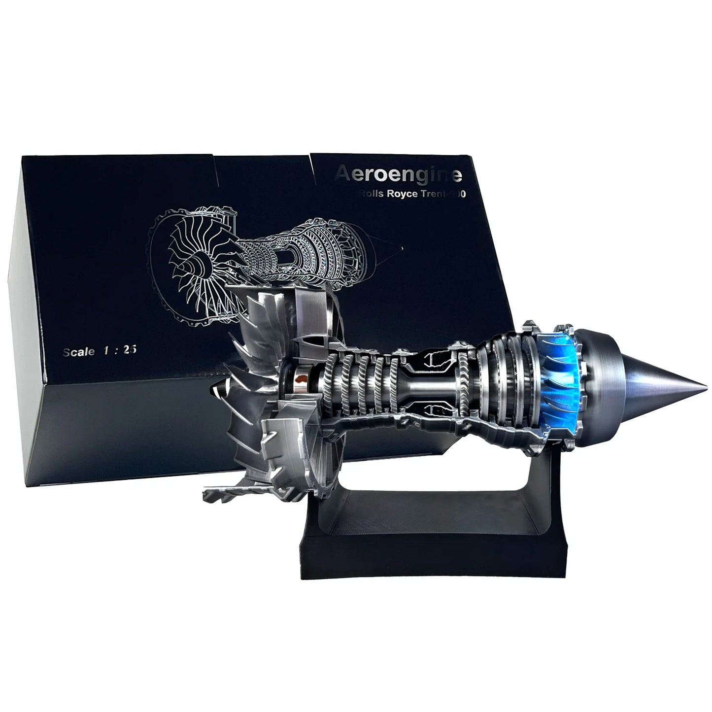 Aircraft engine model can start aircraft turbine engine assembly toy ornament, children's birthday gift