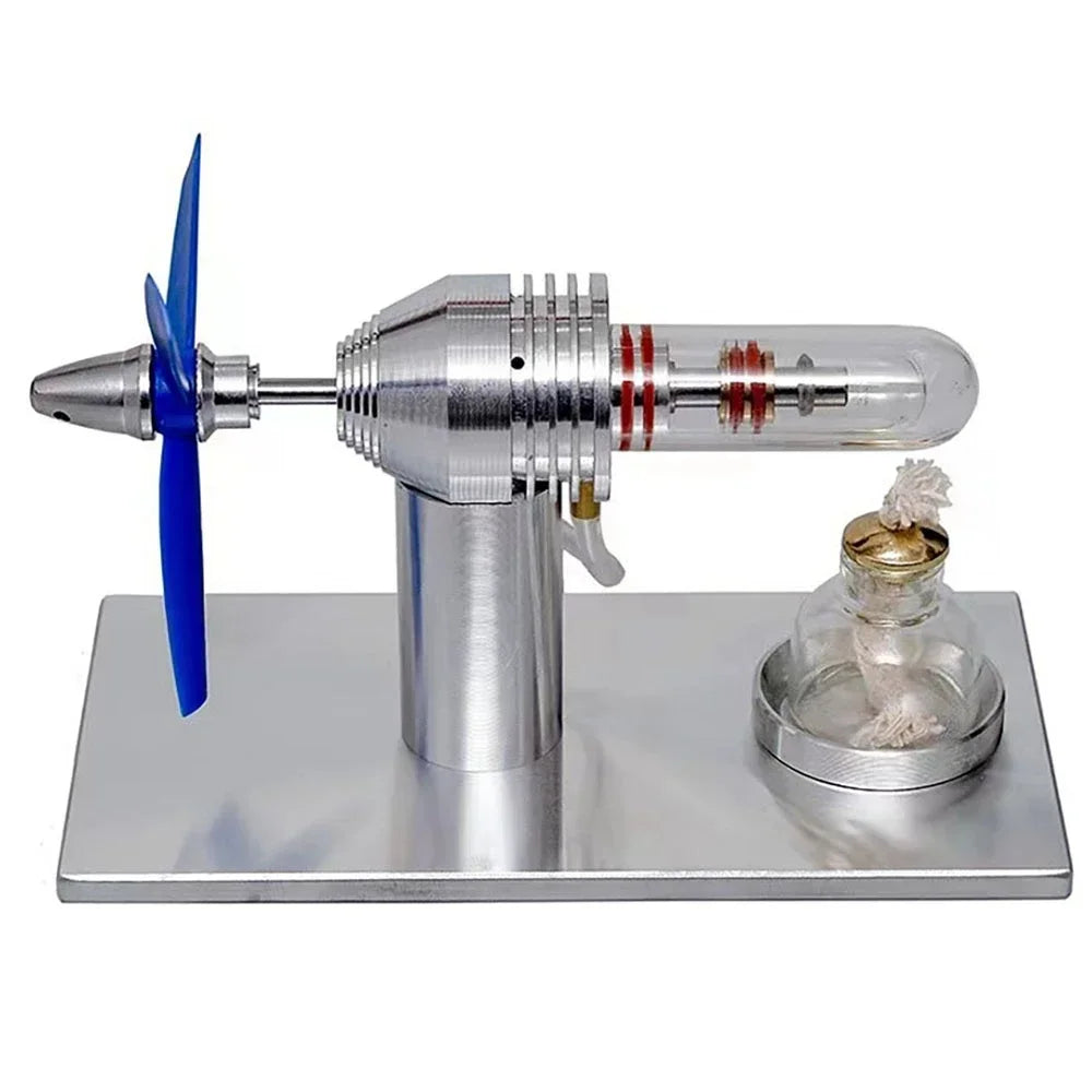 Stirling Fan Engine Model Metal Material Steam Physics Science Experiment Engine Educational Model Toy